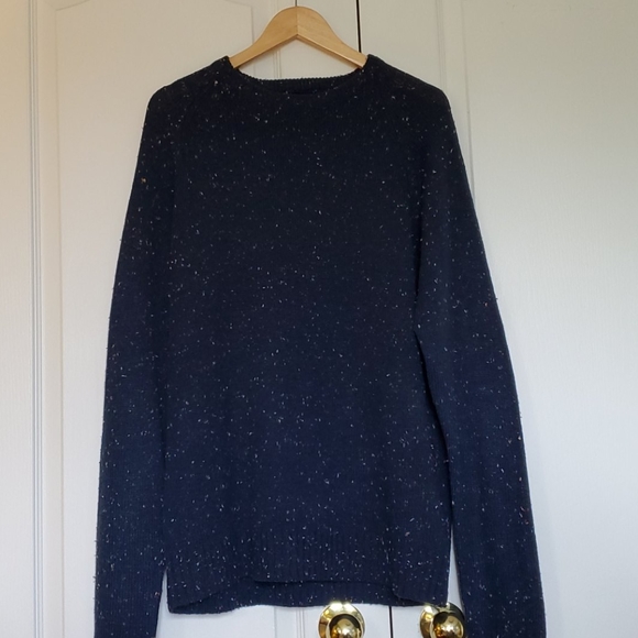 Blue Knit Sweater with Elbow Patches - Picture 2 of 6